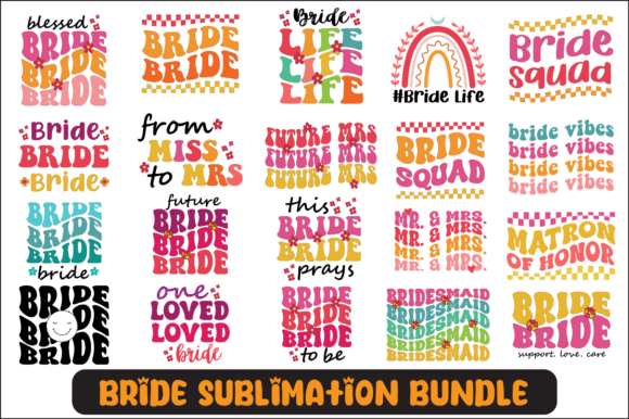 Bride Svg Sublimation Design Bundle for Graphics and Crafts