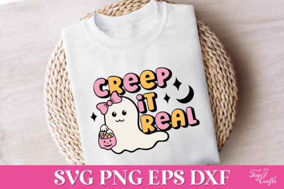 Creep It Real Retro Halloween SVG Graphics for Crafts
