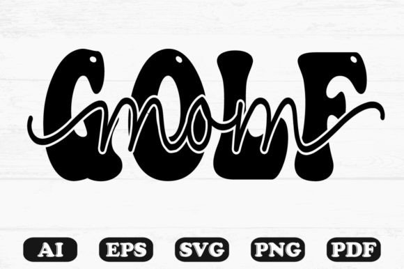 Golf Mom Kids Svg T-shirt Design Graphics for Crafts