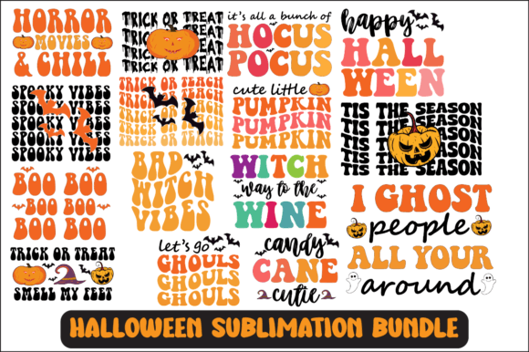 Halloween Svg Sublimation Design Bundle for Graphics and Crafts