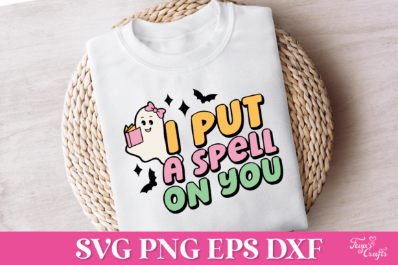 I Put a Spell on You Retro Halloween SVG Graphics & Crafts
