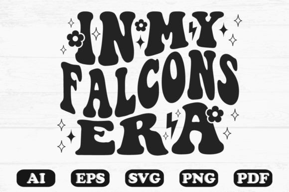 In My Falcons Era Retro Wavy Svg for Crafts and Graphics