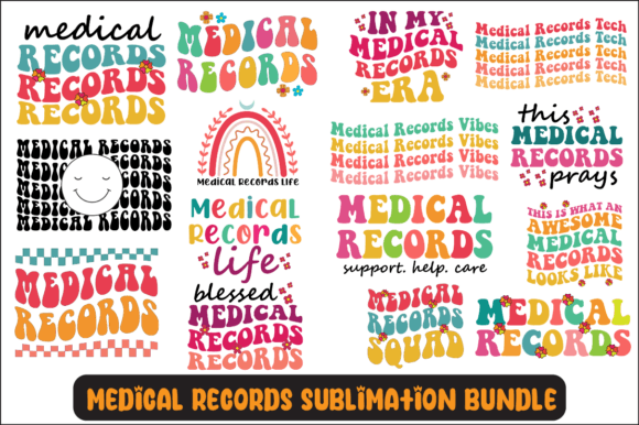 Medical Records Svg Sublimation Bundle for Graphics and Crafts