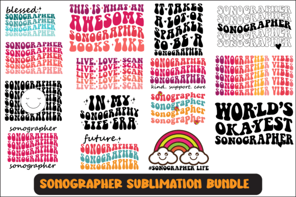 Sonographer Svg Sublimation Bundle: Graphics for Crafts