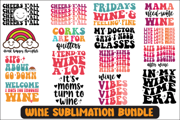 Wine Svg Sublimation Design Bundle Review